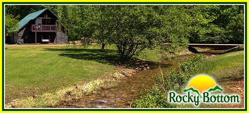 North Carolina Creekside Cabin Rental - Rocky Bottom